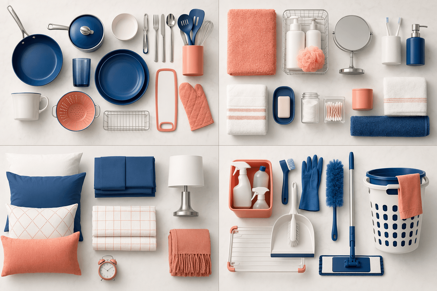 Room-by-room starter kit board organised into tidy sections